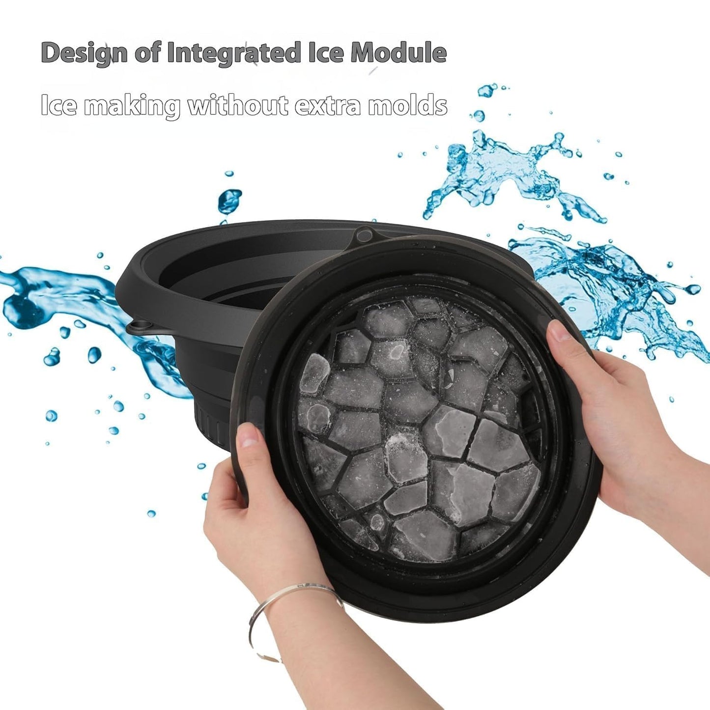 LUMONY Ice Face Bowl Silicone Face Ice Bowl For Ice With Built-In Ice Tray Collapsible Face Tub For Ice Bath, Facial Ice Plunge Bowl Ice Water Facials at Home Women & Men