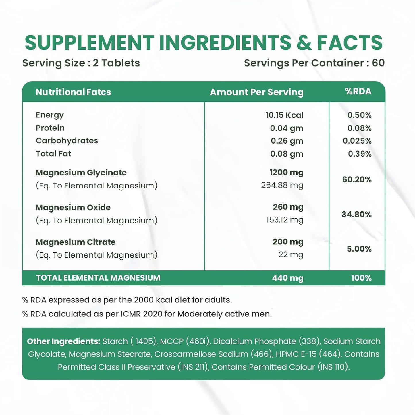 Vlado’s Himalayan Organics Magnesium Citrate + Glycinate + Oxide Complex 1660 mg - Triple Magnesium Complex Supplement For Men And Women | Boost Heart, Nerve & Muscle Health | Good For Strong Bones | Clinically Proven - 120 Vegetarian Tablets