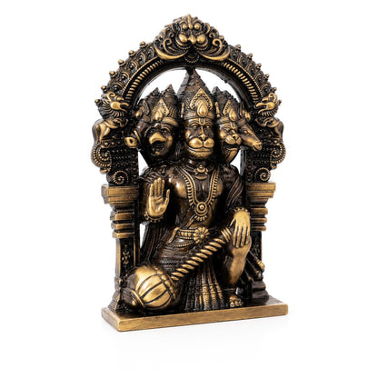 Panchmukhi Hanuman Idol for Home Decor & Puja, Decorative Lord Hanuman Murti for Office Desk, Temple