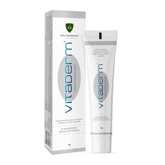 Vitaderm Niacinamide 10% Skin Lightening Moisturizer Cream 20gm | Kojic Acid Free Moisturizer | Hyaluronic Acid + Vitamin C | Dark Spots Uneven Skin Tone | Hydrates & Brightens Glutathione Free Cream