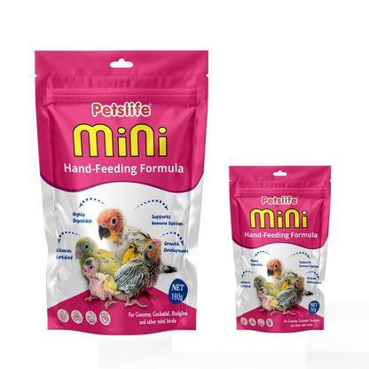 Petslife Mini Hand Feeding Formula for All Baby Birds, 180g | Baby Bird Feeding Formula