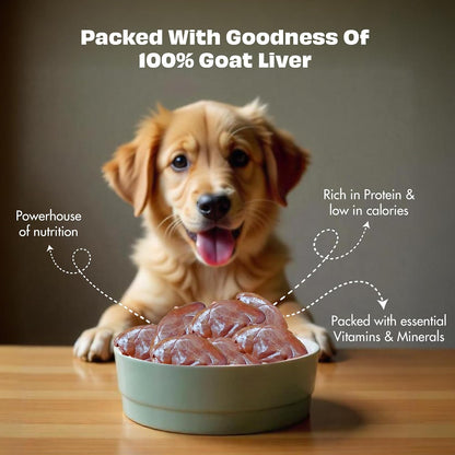 Pawfect Nature's Feast Freeze-Dried Goat Liver Treats for Dogs- 100% Natural- Hypoallergenic- Easily Digestible- Grain-Free- Multifunctional- High Protein, Low Fat Training Treats (50g/1.76oz)