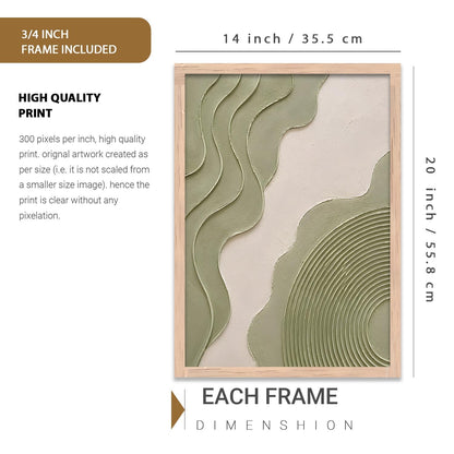 Decorative Modern Wall Art Painting With Frame | Modern Painting For Living Room Bed Room Hotel Wall Decor Digital Reprint (14X20 inch)