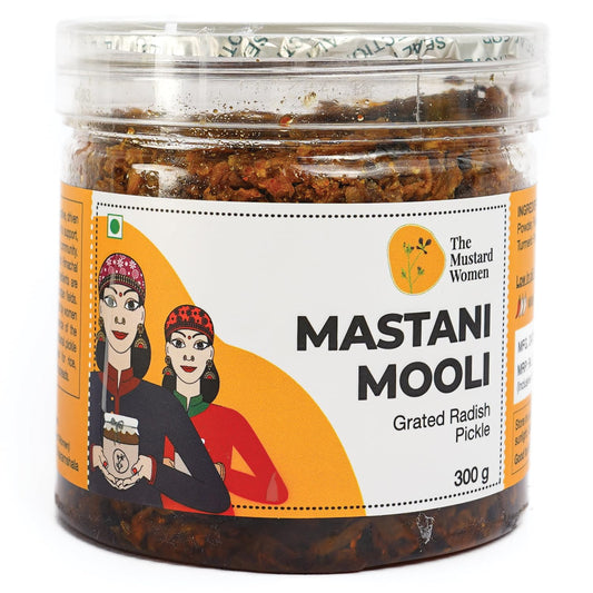 The Mustard Women Mastani Mooli Radish Pickle 300 g | Himachali Mooli Achar | Homemade Style Indian Tangy & Spicy Radish Pickle with Traditional Spices