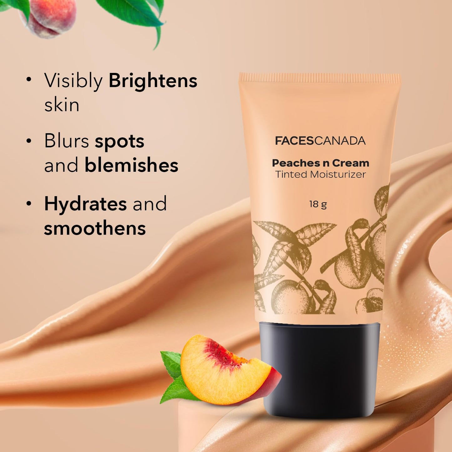 FACES CANADA Peaches N Cream Tinted Moisturizer (Mini) - Light 01, 18g