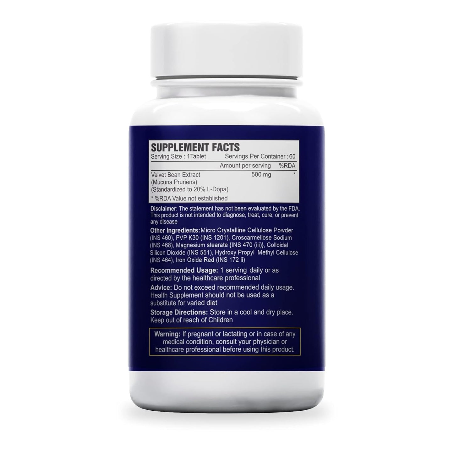 Sea Life Mucuna Pruriens Extract (60 Tablets) | Kaunch Beej | Velvet Bean | Kapikacchu | Natural L-Dopa 600mg | Stress Reliever | For Mood & Motivation Support.
