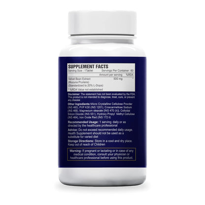 Sea Life Mucuna Pruriens Extract (60 Tablets) | Kaunch Beej | Velvet Bean | Kapikacchu | Natural L-Dopa 600mg | Stress Reliever | For Mood & Motivation Support.