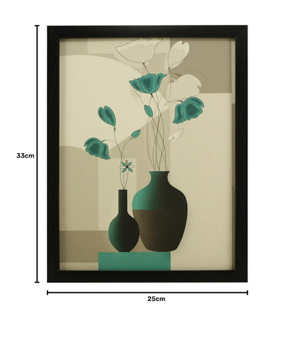 3 Pc Set Of Floral Paintings Without Glass 5.2 X 12.5, 9.5 X 12.5, 5.2 X 12.5 Inch