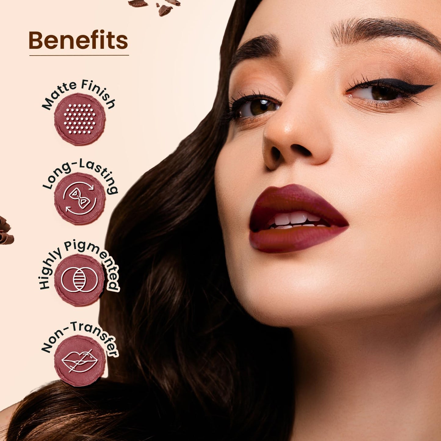 Swiss Beauty Mudpie Lipstick | Soft Matte Mousse Finish | Highly Pigmented | Non-Transfer | Long-Lasting Wear | Infused with Hyaluronic Acid & Castor Oil | Shade-5. Pretty Hustler, 3g