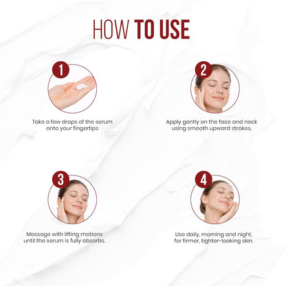Mitchell USA Lift & Firm Instant Face Tightening and Anti Aging Serum | Targets wrinkles | Helps lift and tighten skin | With Lotus Seed Extract, Hazel Liquid Extract & Vitamin E | For all skin types | 30ml