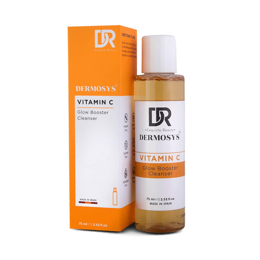 Dermosys Vitamin C Face Wash for Women & Men | Brightening & Oil Control | Glowing Skin Vit C Cleanser for Oily Skin | With AHA | Sulphate & Paraben Free | Daily Use - 75ml