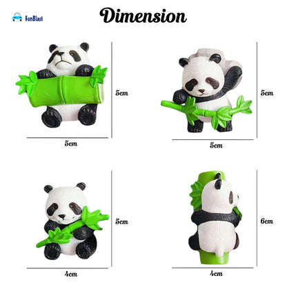 Panda Miniature Figurines - Decorative Showpiece, Gift for Him/Her, Diwali Deepwali New Year Home Decor, Bedroom, Living Room, Office, Table, Car Dashboard (Style-A)