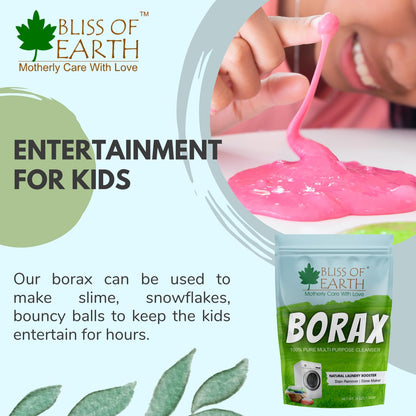 Bliss of Earth Borax Powder For Washing Cloths, Slime Maker, Cleaning & Stain Remover, Ants Killer, 100% Pure Sodium Borate Powder 113GM