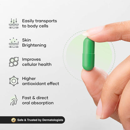 Cureskin Gluta Active Bright Glutathione Capsules | Glutathione Tablets for Skin Whitening | Glutathione Supplements