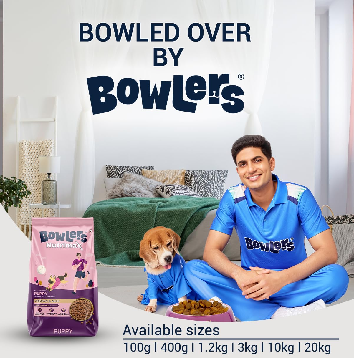 Bowlers Nutrimax Puppy Dry Dog Food | Chicken & Milk |1.2 kg | Smooth Digestion & Shiny Coat | Promote Healthy Growth | Strong Bones & Muscle Development