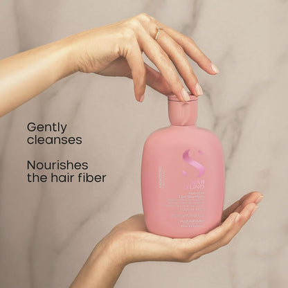 ALFAPARF MILANO Professional Moisture Nutritive Shampoo For Dry & Frizzy Hair - Sufate, Paraben And Paraffin Free, Treated Hair With Vitamin E, Repairs Frizzy Hair (250Ml)