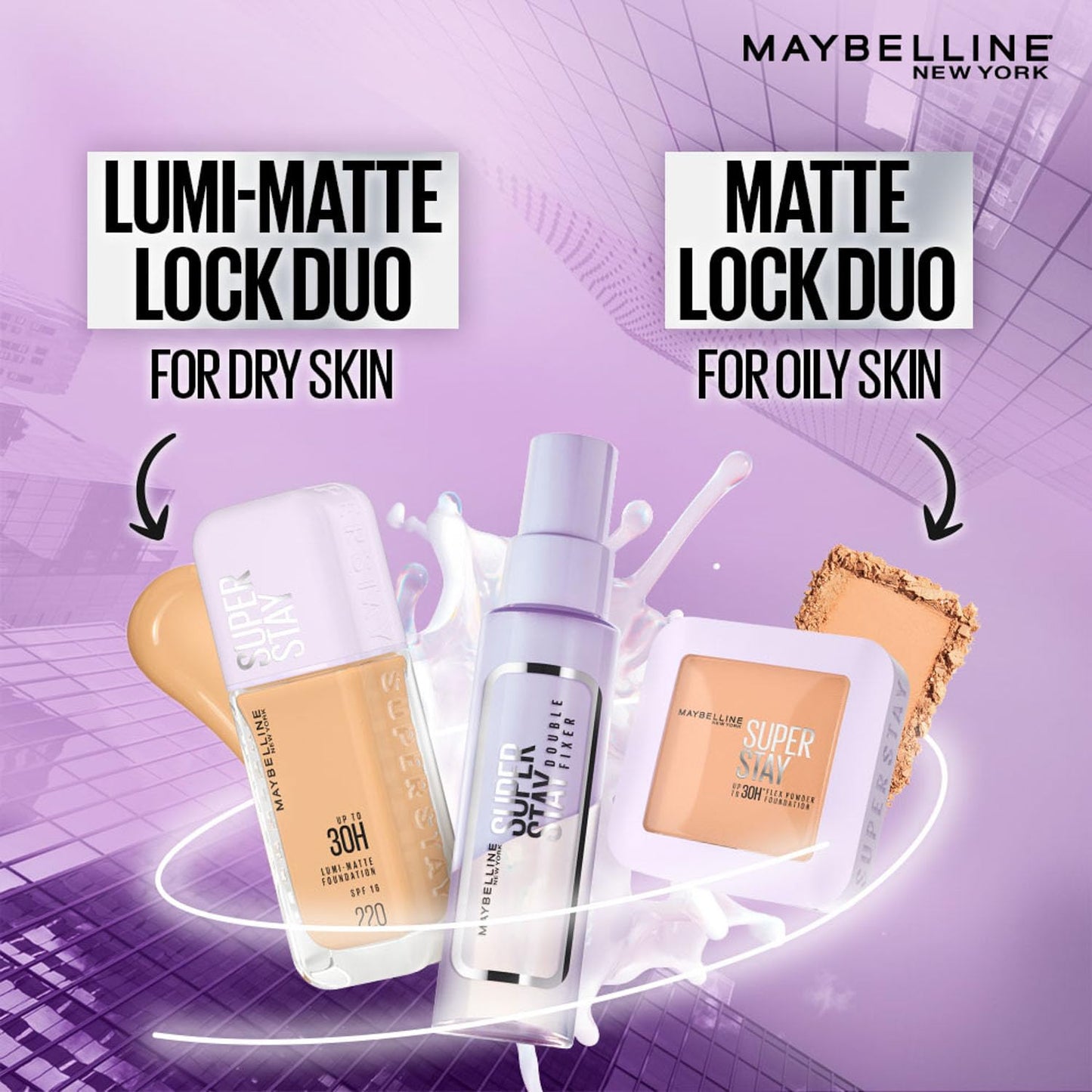 Maybelline New York Super Stay Double Fixer Setting Spray | 24HR Wear, Hydrating Spray