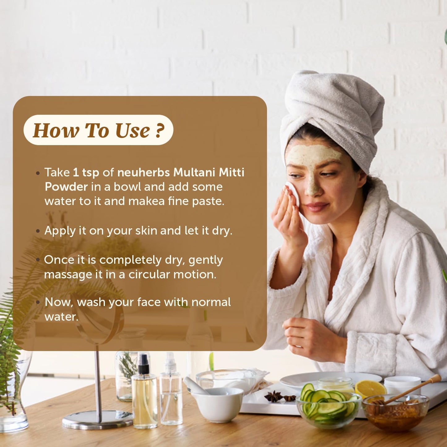 Neuherbs Multani Mitti Powder - 200g For Skin | Face Pack For Deep Skin Cleansing | 100% Pure & Natural With No Added Preservatives