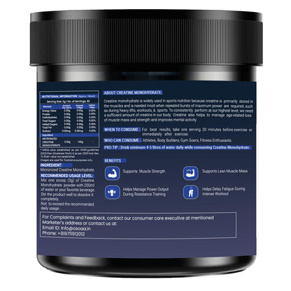 Supplement container with nutritional information and usage instructions on a white background