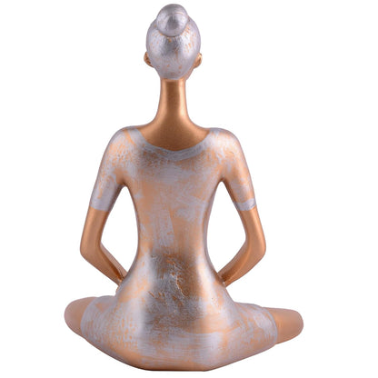 Resin Yoga Lady Home & Office Decor Fantasy Showpiece (Y1000),Multicolor