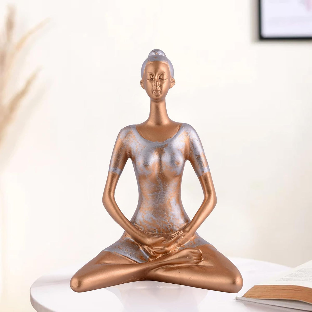 Resin Yoga Lady Home & Office Decor Fantasy Showpiece (Y1000),Multicolor