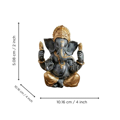 eCraftIndia Lord Ganesha Idol for Home Decor Living Room Office Pooja Room Car Dashboard | Gift for Diwali Housewarming Birthday