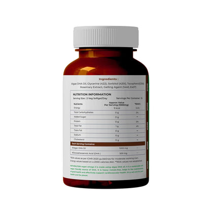Supplement bottle with nutrition label on a white background