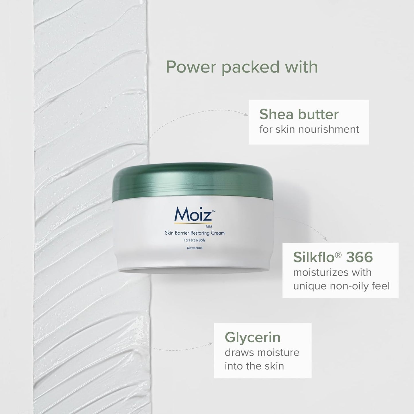 Moiz MM Skin Barrier Restoring Cream | For Very Dry & Sensitive Skin | Shea Butter & Vitamin E | Dermatologically Tested