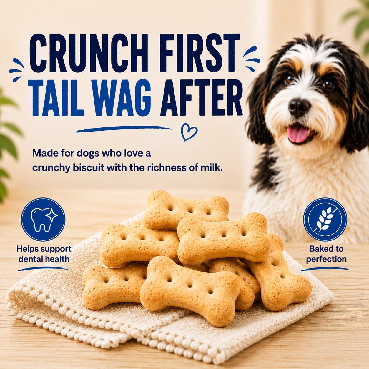 Purepet Dog Treats Biscuits 800g Pack | Milk Flavour | Active Behaviour | Oral Health | Training and Behaviour | Healthy Immune System (All Life Stages)