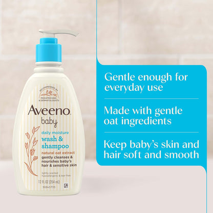 Aveeno Baby Wash and Shampoo Lightly Scented (12 fl oz)