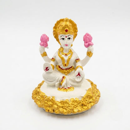 Gold Art India Laxmi Idol,Laxmi Statue for Home Decor,Laxmi MATA murti for Office Desk, & Laxmi Idol for Car Dashboard,Unique Wedding & Birthday Gift