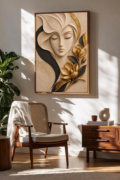 Botanical Woman Face Art -2