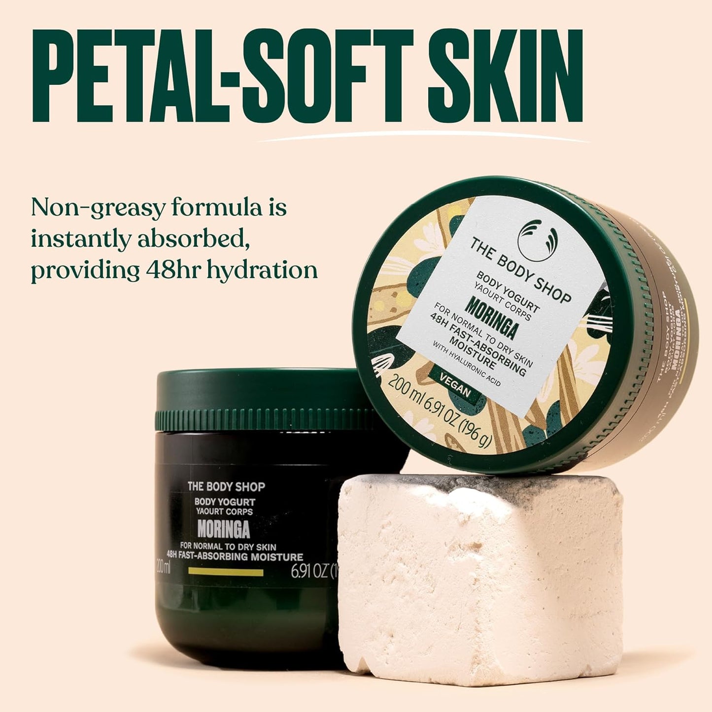 The Body Shop Moringa Vegan Body Yogurt For Normal to Dry Skin 200ml