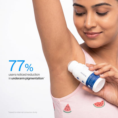 Be Bodywise 6% AHA BHA Underarm Roll On Deodorant, 50ml | 1% Mandelic, 4% Lactic, 1% Salicylic Acid | Prevents Body Odour & Fades Pigmentation for Even Tone Skin | Alcohol & Aluminum Free | Watermelon