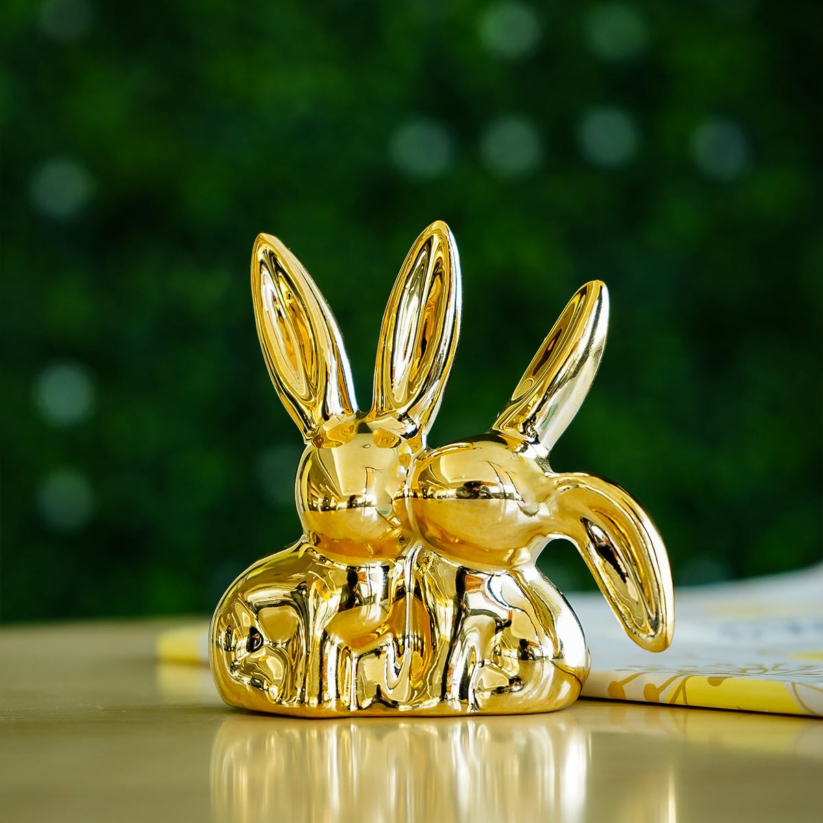 Nostrae Rabbit Show Pieces for Home Decor Living Room Decorative Items | Cute Animals Showpieces Gift Item for Decor | Center Table Tv Showcase Shelf Office Desk Interior Statue Figurines