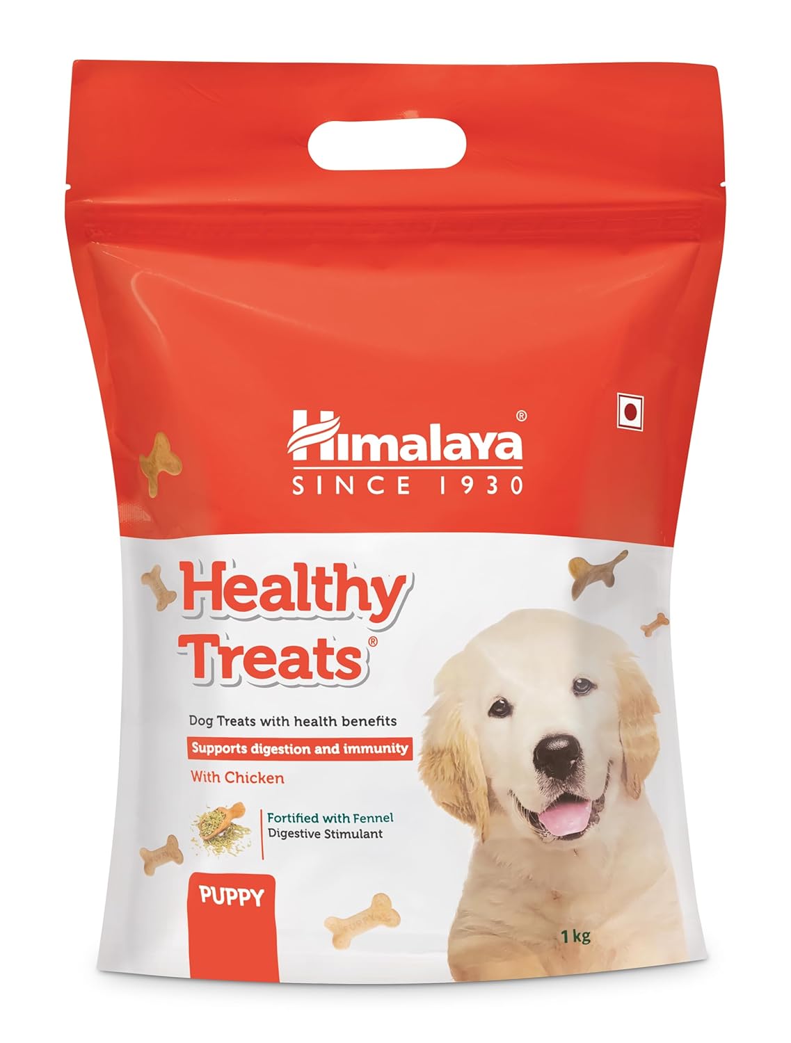 Himalaya Healthy Treats for Puppies | Chicken | 900g | With Ashwagandha & Fennel Seeds | Tasty & Nutritious Puppy Snack