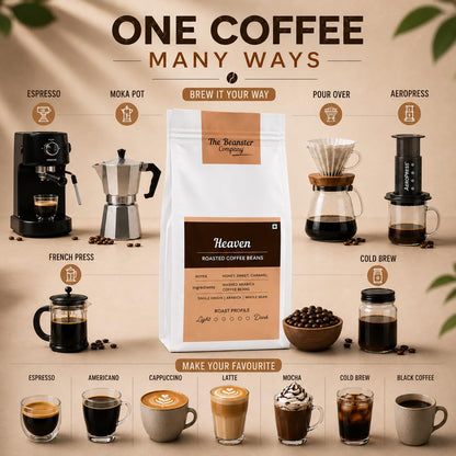 Beanster Heaven Roasted Coffee Beans, Medium Dark Roast
