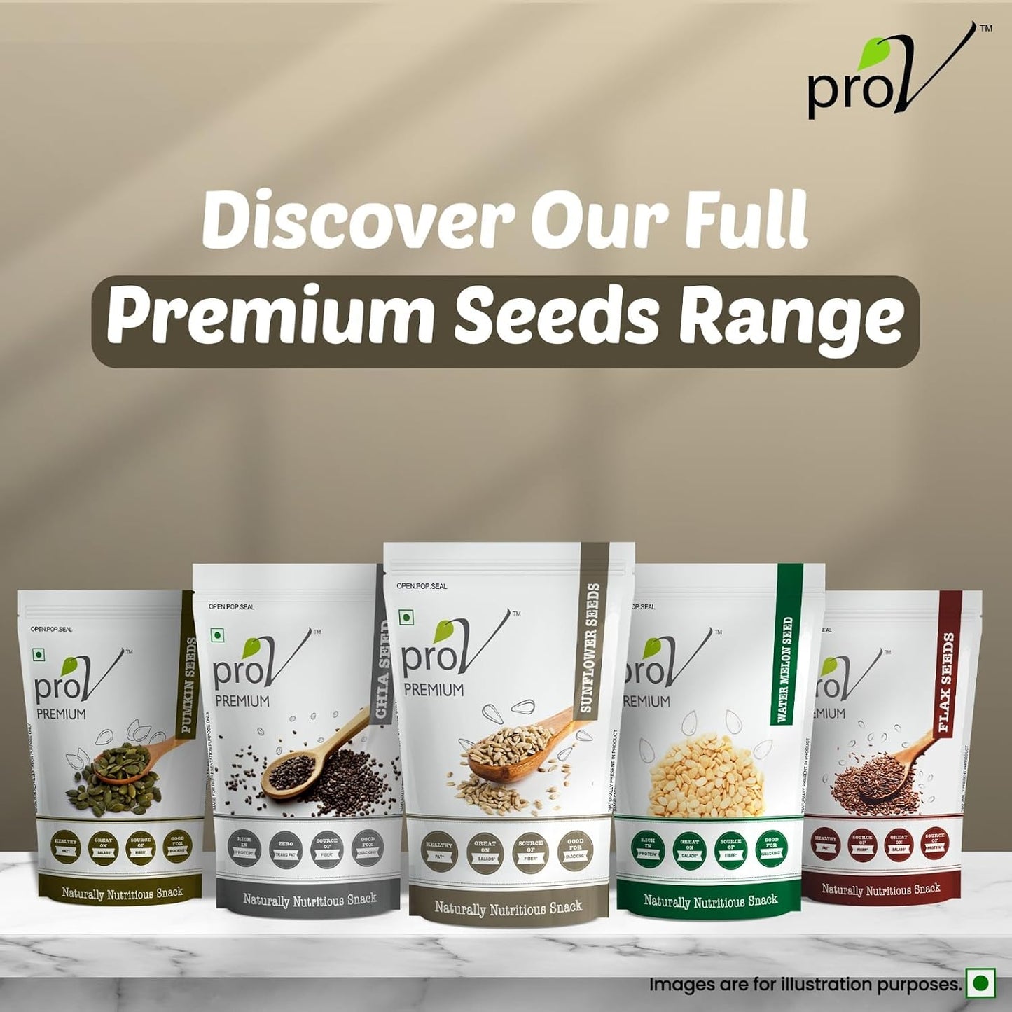 ProV Premium Raw Sunflower Seeds | 250g | High Protein & Fiber | No Cholesterol, No Sugar | Unroasted Surya Phool
