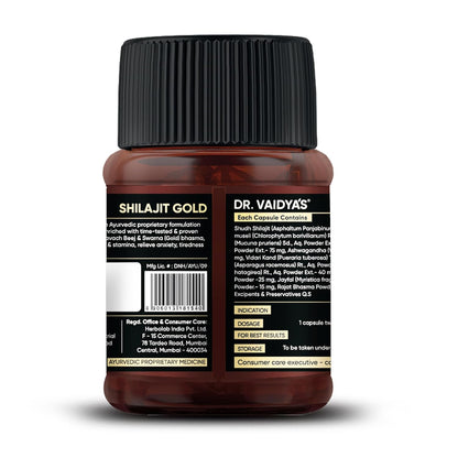 DR. VAIDYA'S new age ayurveda Combo For Men (Shilajit Gold 30 capsules & Herbobuild 30 capsules)