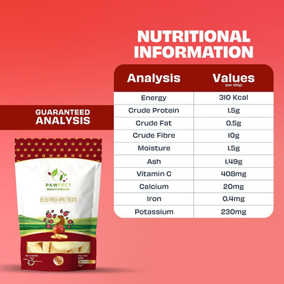 Pawfect Nature's Munch Freeze-Dried Delish Fresh Apple Treats for Dogs | Hypoallergenic Dog Treats, Grain-Free | Healthy Dog Treats (40g)
