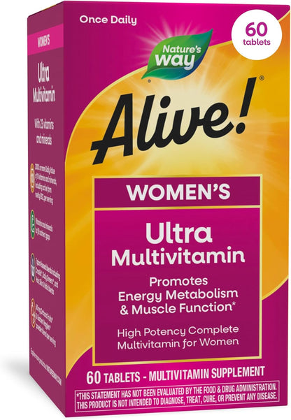 Box of Nature's Way Alive! Women's Ultra Multivitamin supplement