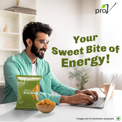ProV Select - Indian Raisin 500 gm | Value Pack| Dryfruits- Indian Kishmish | Rich In Nutiritons| No added Preservatives | Rich In Iron| Healthy Sweet & Tasty [Packaging might Vary]