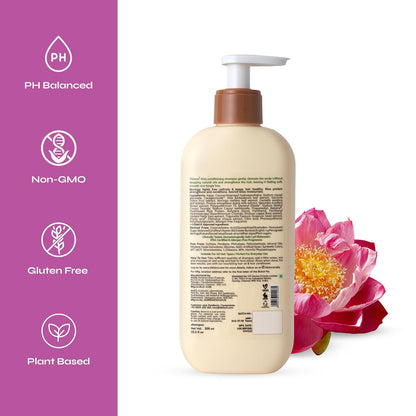 Tikitoro Kids Conditioning Shampoo for 4-10 years | pH 5.5 & Allergen-Free | Moringa, Rice Protein, Sacred Lotus Extract | No Parabens or Sulfates | 100% Vegan (300ml x 1)