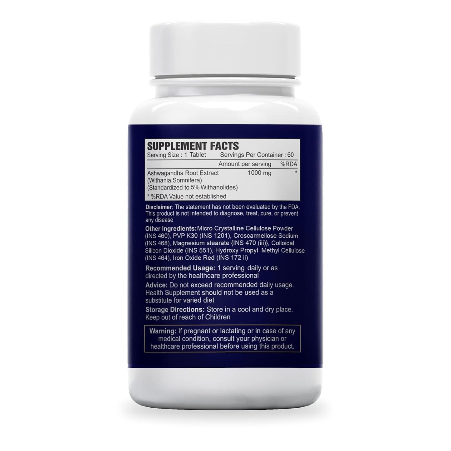 Sea Life Ashwagandha Extract (60 Tablets) 100% Natural Ashwagandha | Stress Relief | Help to Reduced fatigue | Immunity Booster