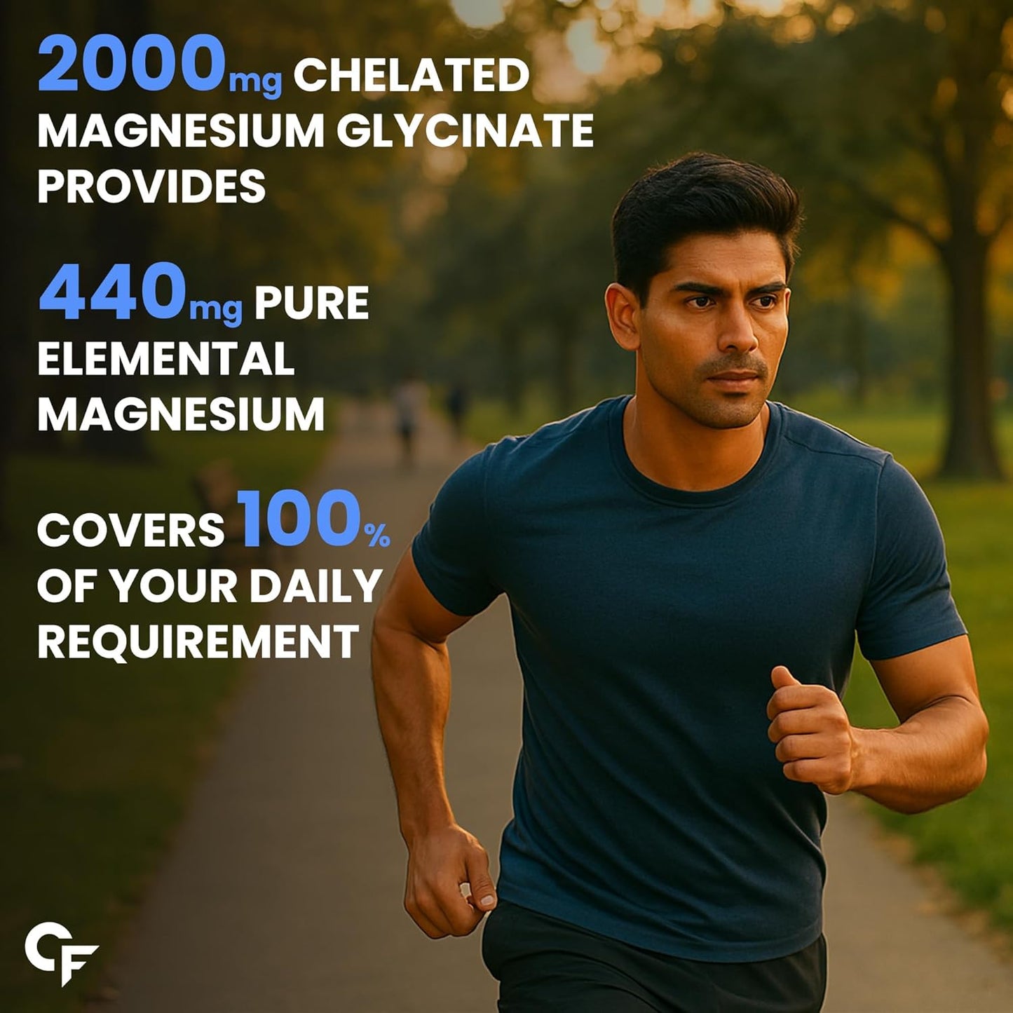 Carbamide Forte Chelated Magnesium Glycinate Supplement 2000mg Per Serving | Magnesium Supplement Supports Muscle Recovery & Better Sleep - 120 Veg Tablets