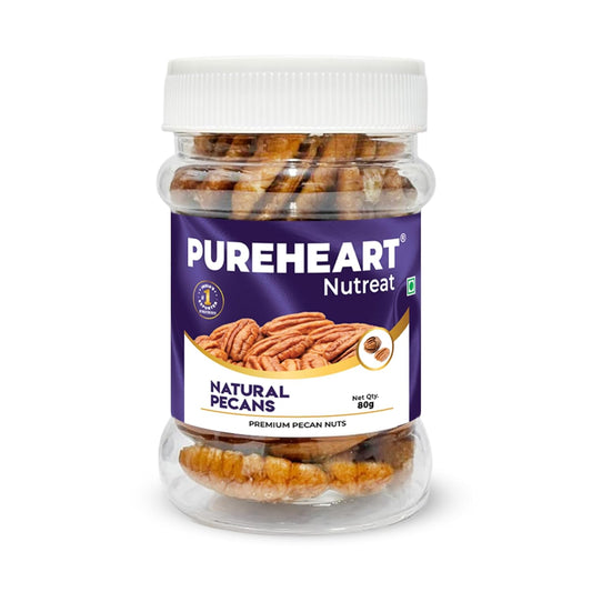 Pureheart Premium Pecan Nuts| Premium Natural Pecans | Healthy Dry Fruits Snack | Rich in Protein, Fibre & Antioxidants | Ideal for Snacking & Baking