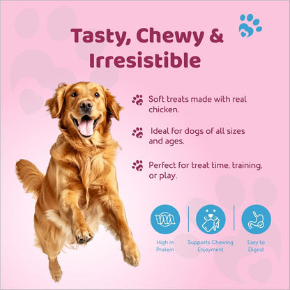 Petoska Chicken & Beetroot Dog Treats – 100 g Crunchy Natural Chew Sticks for Puppies & Adult Dogs, Nutrient-Rich Training & Reward Snack