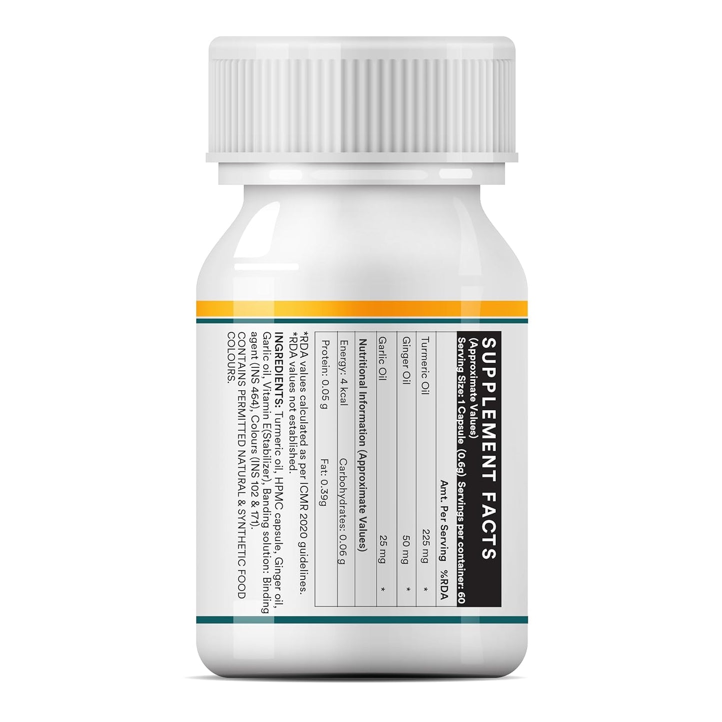 INLIFE Turmeric Oil Ginger Oil Garlic Oil Capsule, Faster Absorption than Extract, Immunity support, Heart Health Supplement for Adults Men & Women – 60 Liquid Filled Vegetarian Capsules (Pack of 1)