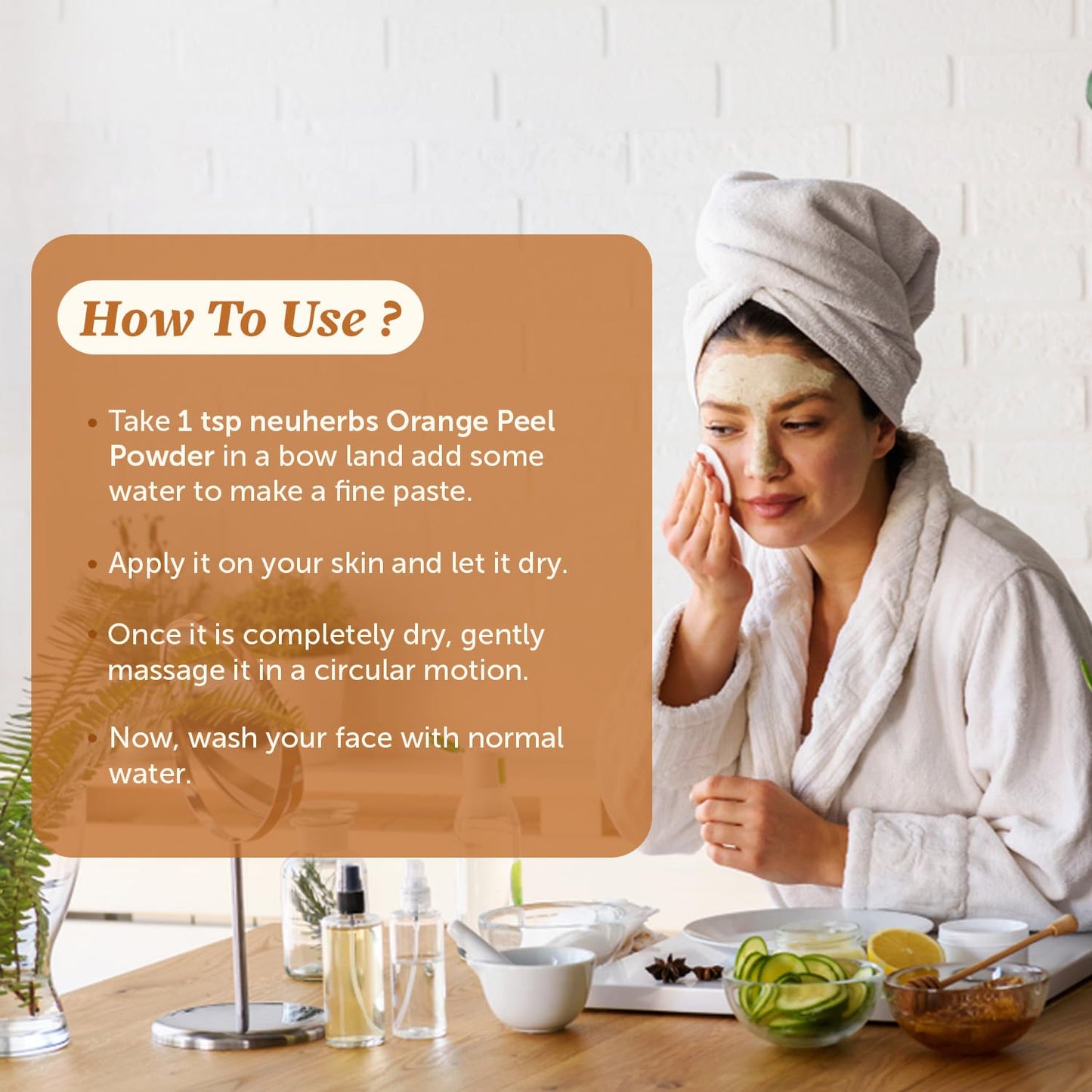 Neuherbs Orange Peel Powder 100g For Men & Women | Natural Exfoliator To Improve Skin Tone | Cruelty & Paraben Free | With No Artificial Colour & Additives