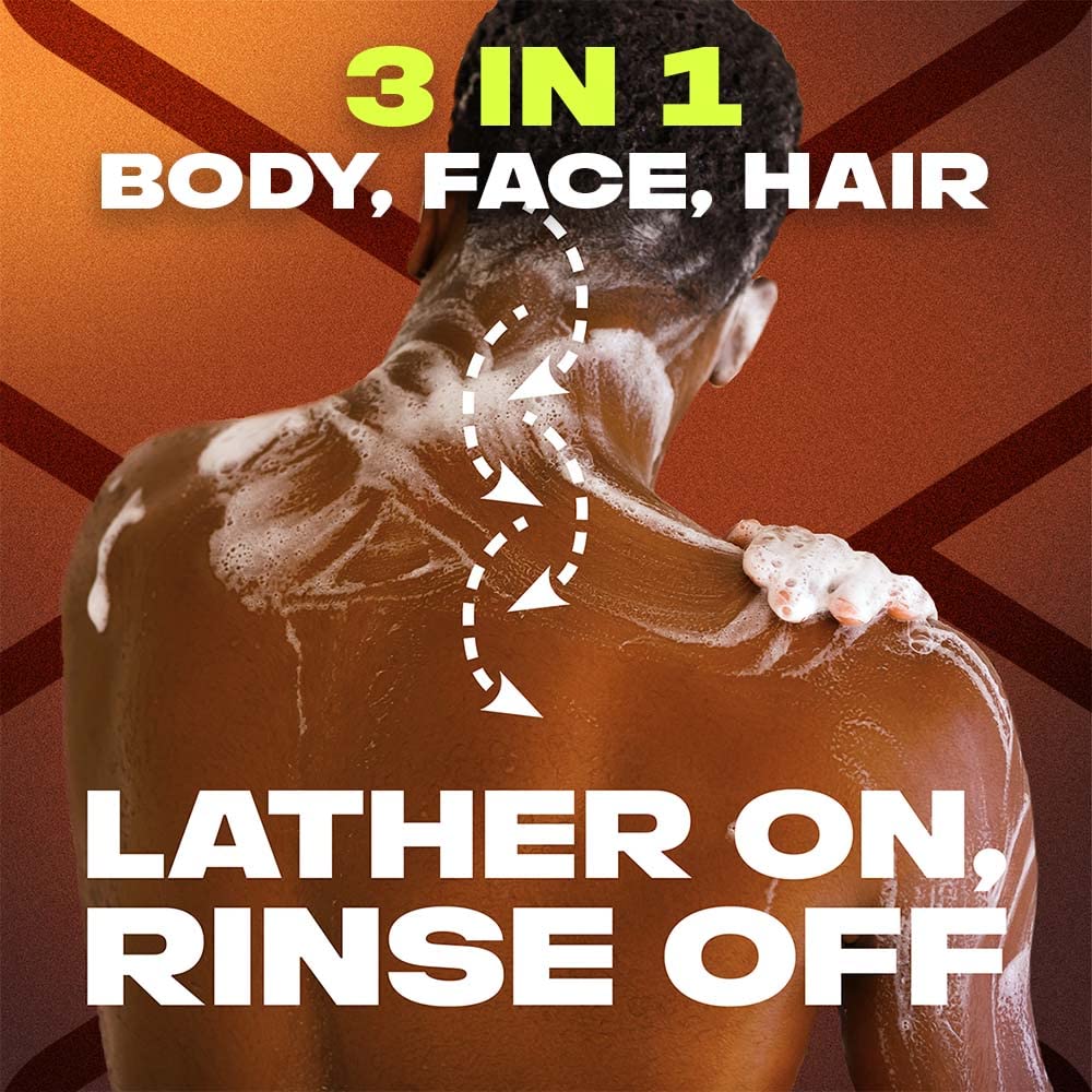 AXE Dark Temptation 3 In 1 Body, Face & Hair Wash for Men, Long-Lasting Refreshing Dark Chocolate Fragrance, Natural Origin Ingredients, Removes Odor & Bacteria, Dermatologically Tested 250ml